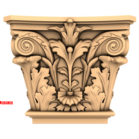 Arkady's Capital: 3D STL model for CNC milling