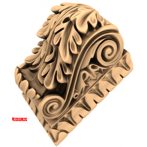 Ornal Scroll Bracket - STL model for CNC machine