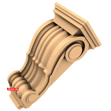 3D модель кронштейна Классический изгиб в формате STL для ЧПУ