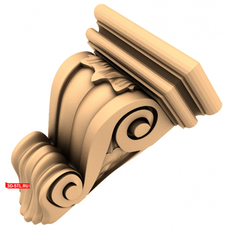 3D model of the Corinthian Tale bracket in STL format for CNC