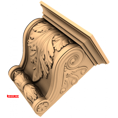 Акантовая Галантность — 3D модель STL кронштейна для ЧПУ