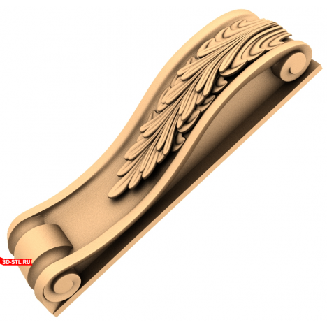 3D model of the Artemis Branch bracket for CNC in STL format