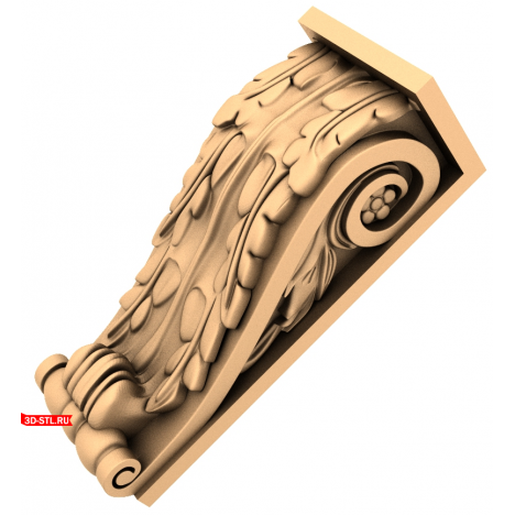 3D STL модель кронштейна Винтажный Лист