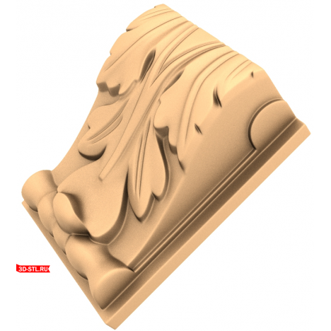 Кронштейн Листья Версаля - STL 3D модель для ЧПУ станка