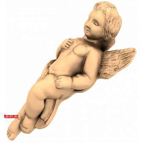STL model of a Winged Angel for a CNC machine