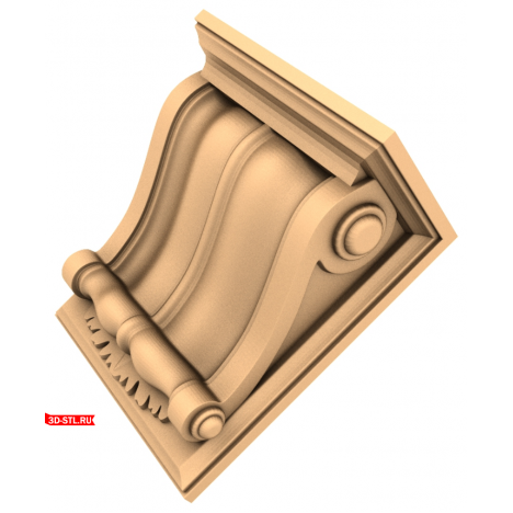 3D model of the Corinthian Profile bracket in STL format