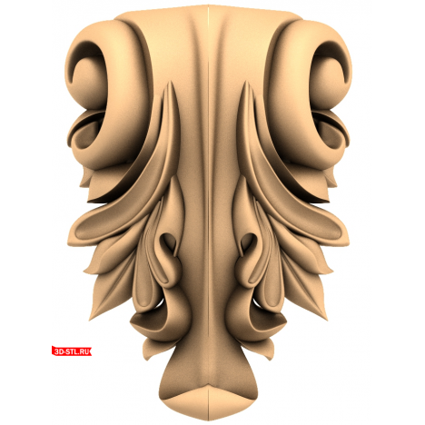 3D модель кронштейна Витиеватая фантазия в формате STL для ЧПУ