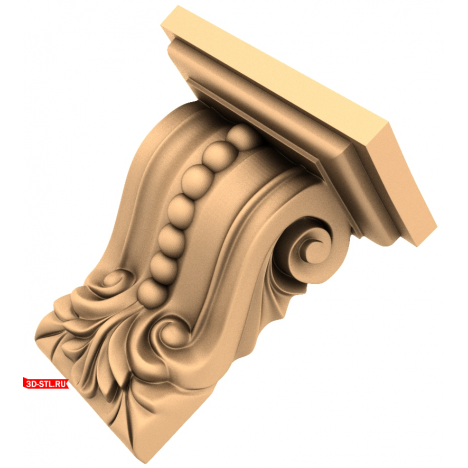 Vintage Renaissance 3D STL CNC Bracket