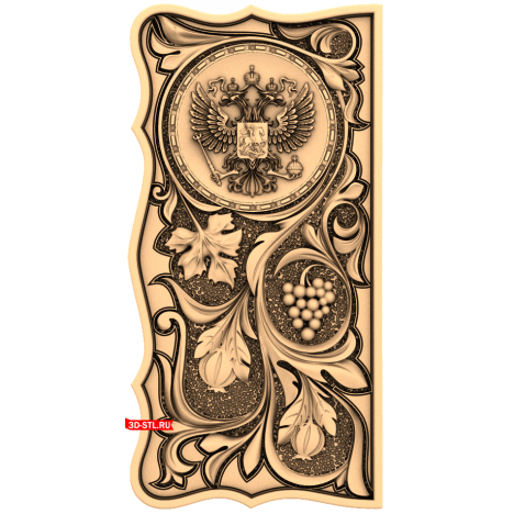 Backgammon Russia - 3D STL model for CNC machine