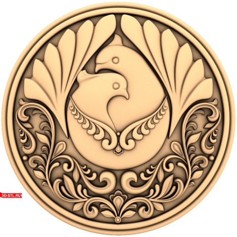 Birds Panel - 3D model for CNC machine