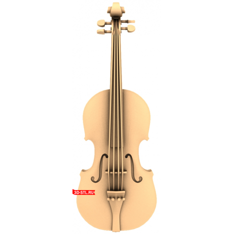 Violin Panel - 3D model for milling