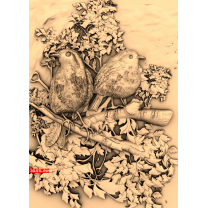 Panel "Birds on a Branch"