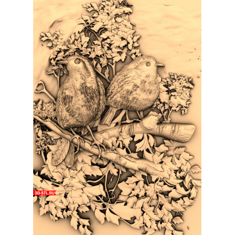 Birds on a Branch Panel 