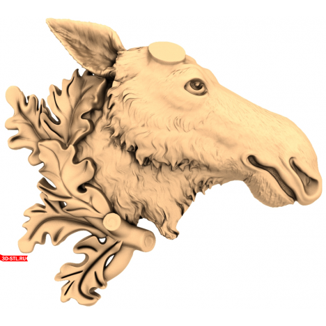 Elk Panel - 3D STL model for CNC