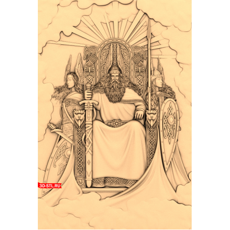 Knights Panel - 3D STL model for CNC