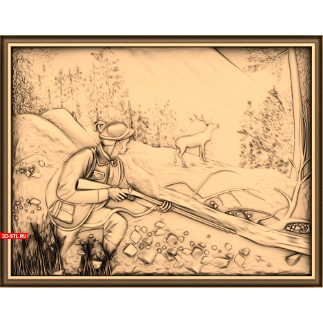 Hunter Panel - 3D model for CNC