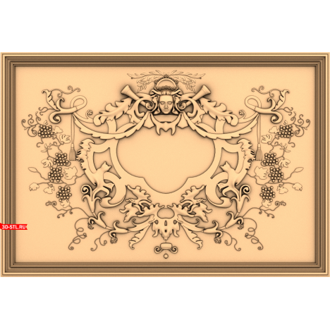 Decorative panel in STL format for CNC