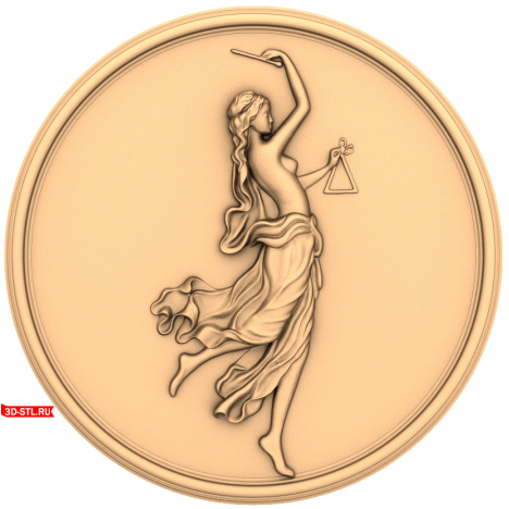 3D model of the Girl panel for CNC