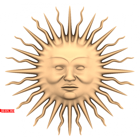 3D model of the Sun in STL format for CNC