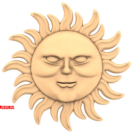 3D model of the Sun for CNC machine in STL format