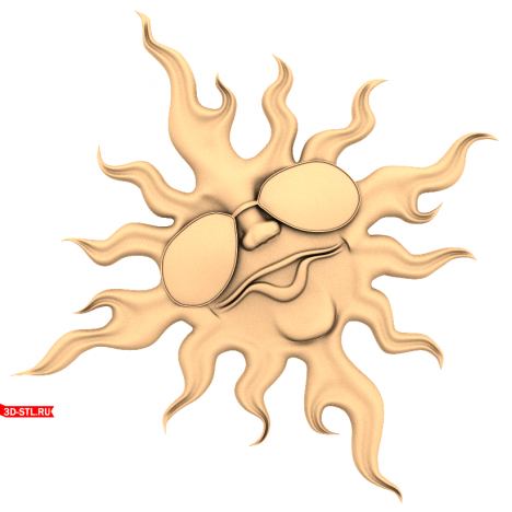 3D model of the Sun in STL format for CNC