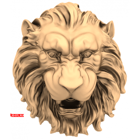 Lion head | 3D STL model for CNC
