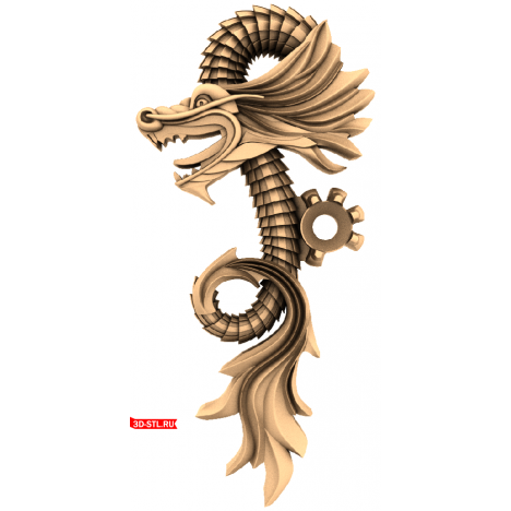 Dragon - 3D STL model for CNC machine