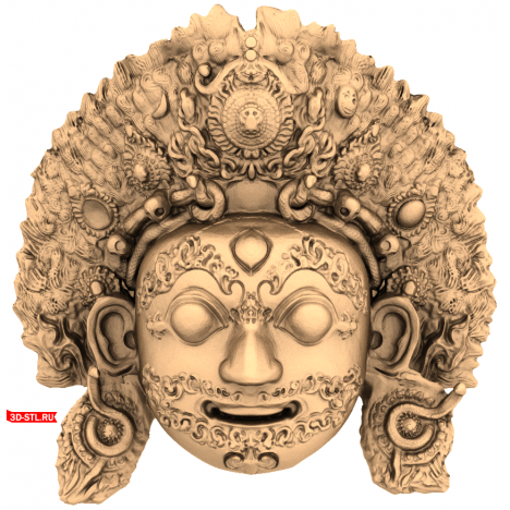Mask - 3D STL model for CNC machine