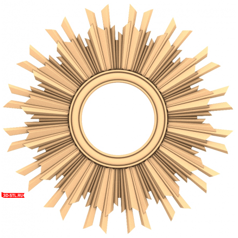 3D STL model of the Solar Crown frame for CNC