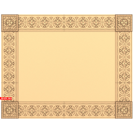3D model of the Royal Patterns frame in STL format for CNC