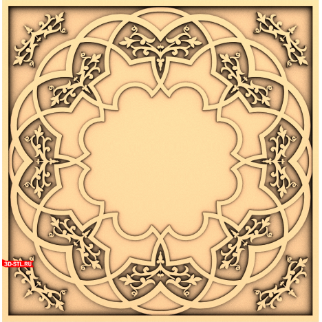 Arabesque Elegy - 3D STL model for CNC machine