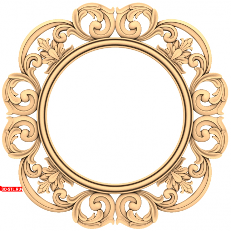Elegant 3D model of the Vintage Ornament frame in STL format