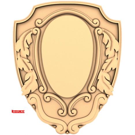 3D STL model of the Da Vinci Leaves frame for CNC