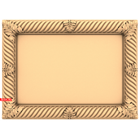 3D model of Baroque grace frame in STL format for CNC