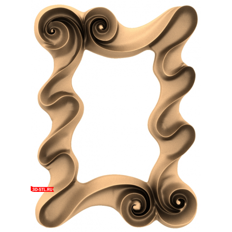 3D STL Model of the Swirls of Elegance Frame for CNC
