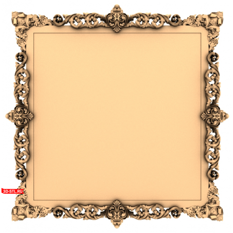 STL model of the Ornamental Elegy frame for CNC