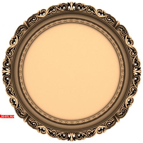 Royal Monogram - 3D STL frame model for CNC