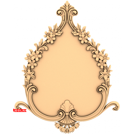 3D STL model of Flower Coziness for CNC