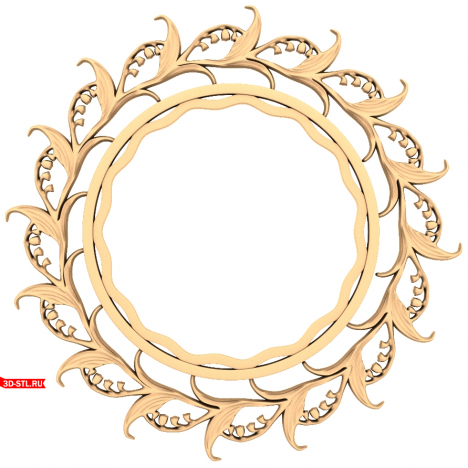 Azure Leaves 3D STL model for CNC machine