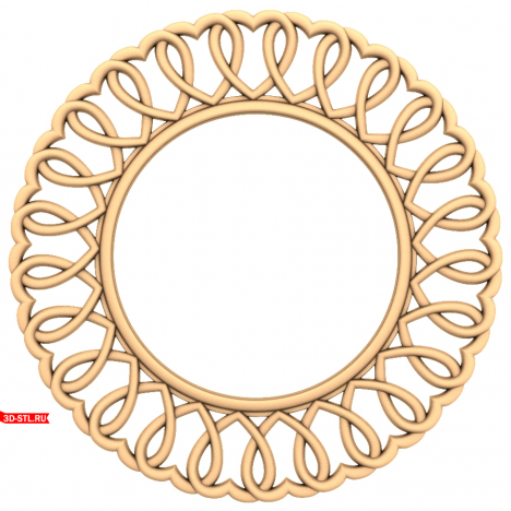 3D model of the Ornamental Coil frame in STL for CNC