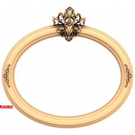 3D model of an oval frame for a CNC machine in STL format