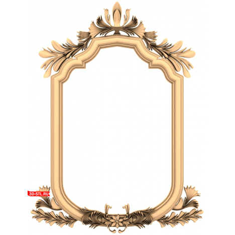 Elegant Baroque Frame - STL Model for CNC