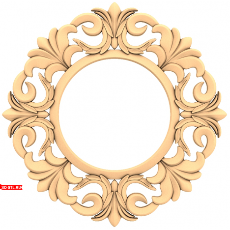 An elegant 3D STL model of the Renaissance frame for CNC