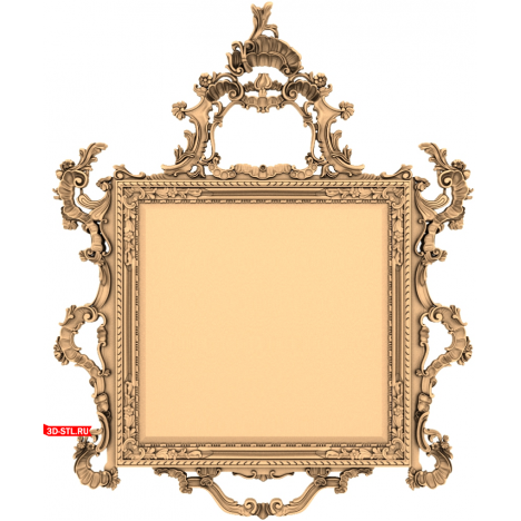 Rocaille frame: exquisite 3D model for CNC