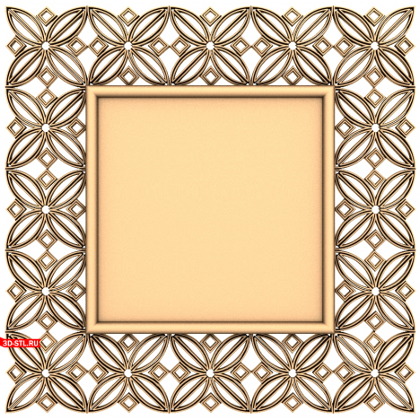 Unique 3D STL model of a frame for CNC