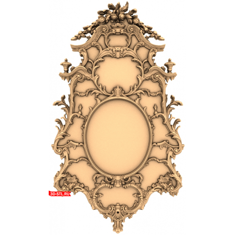 Amazing 3D model of a frame in STL format for CNC machines