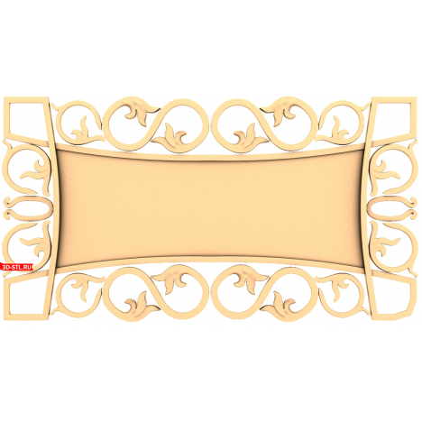 3D STL model for CNC - Stained Glass Frame 