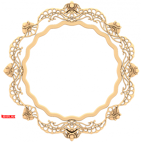 3D model of the Flower Symphony frame for CNC machines in STL format