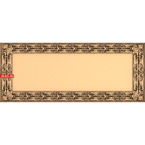 STL model of carved frame Vintage pattern for CNC