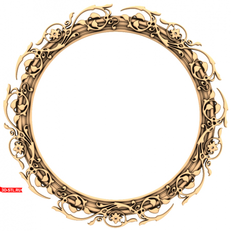 An elegant frame made from a 3D STL model for a CNC machine
